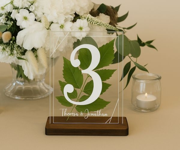 acrylic table number printing