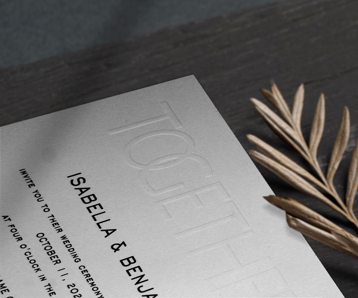 Debossed Invitation Cards