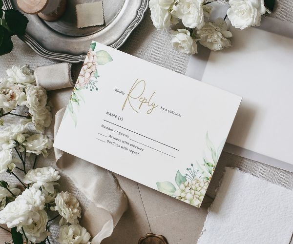 Wedding RSVP card design