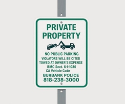 Reflective Parking Sign