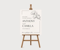 acrylic wedding welcome sign