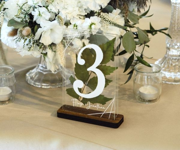 acrylic table number printing