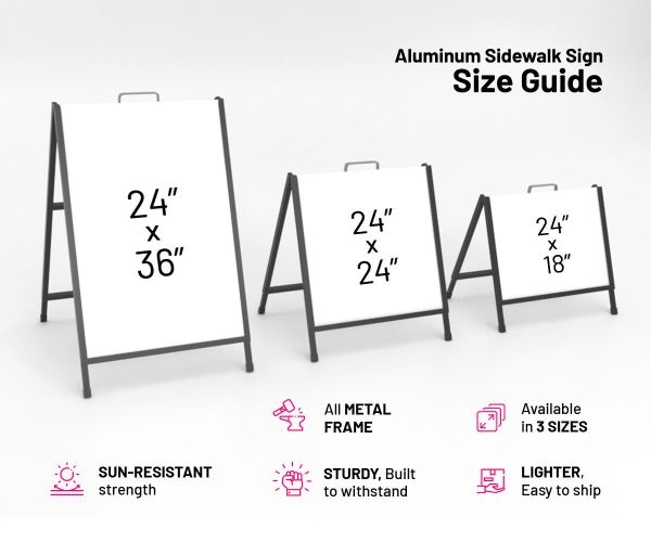 Sidewalk Aluminum Sign Guide