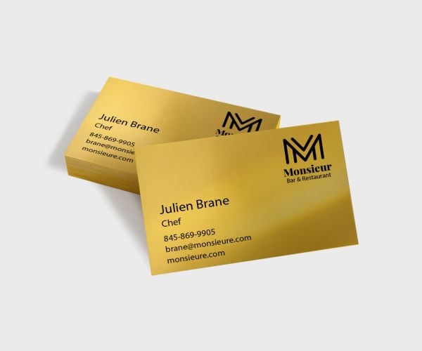 metallic gold cards