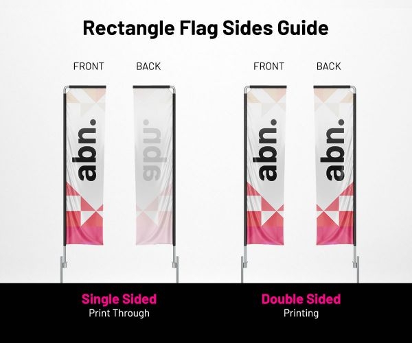 Front/back rectangle flag
