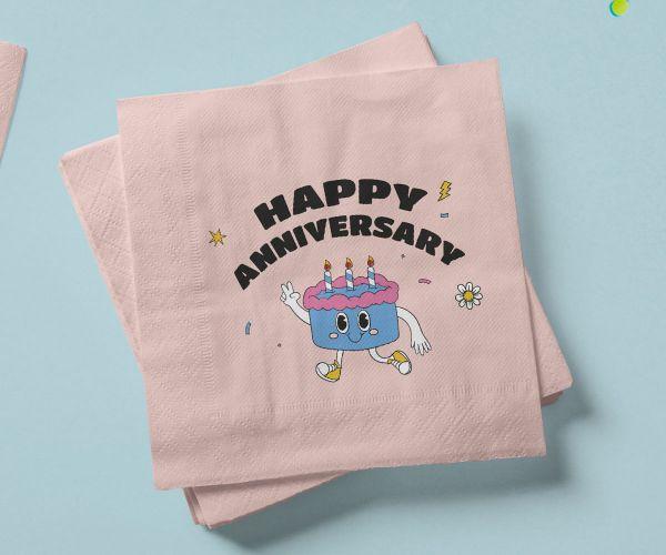 Personalized Anniversary Napkins