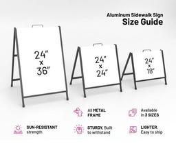 Sidewalk sign guide