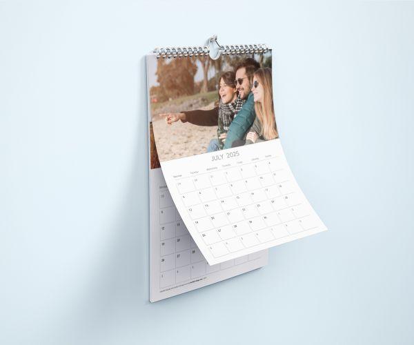 Monthly wall calendar printing