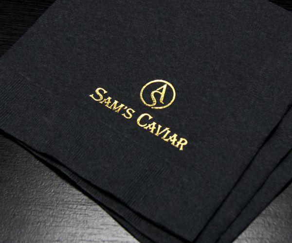 Black Personalized Napkins