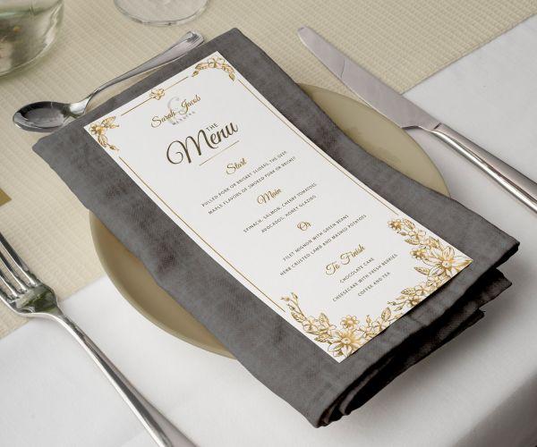 Wedding Menu Printing