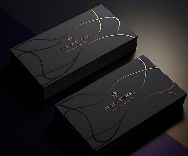 Foiled business cards by AxiomPrint